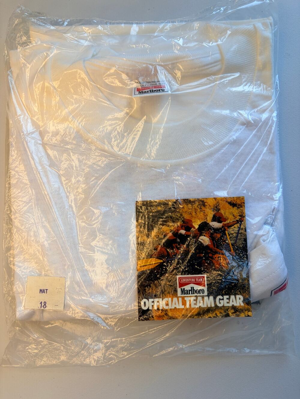 Deadstock 90s Marlboro Adventure Team Official Team Gear T-Shirt White OS NWT